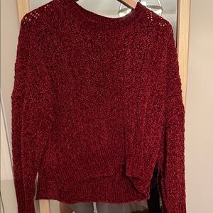 Altar'd State Deep Red Knit Sweater